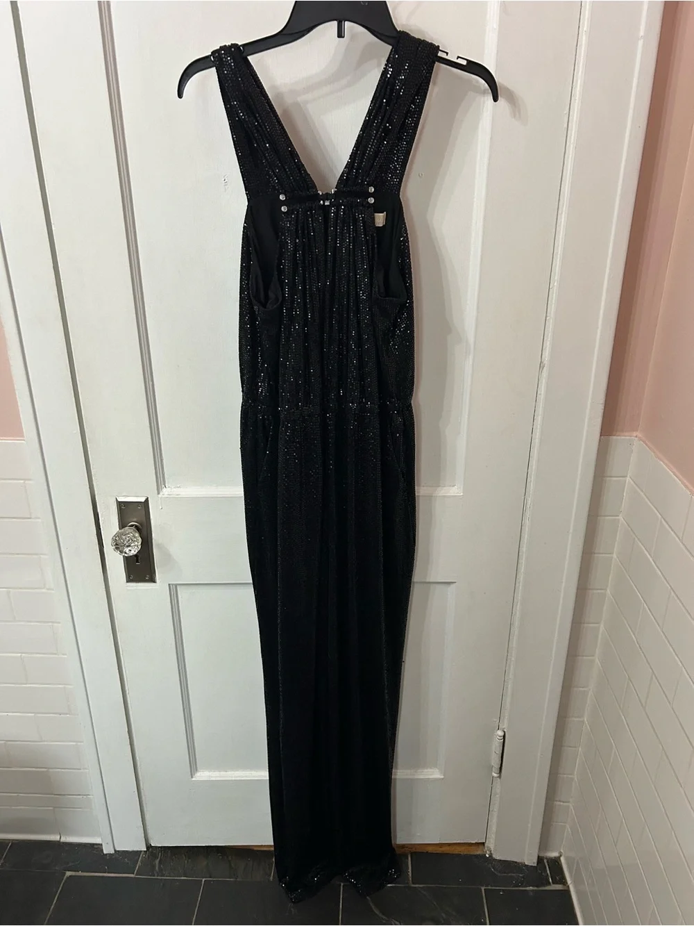 Michael Kors Black Sequin Jumpsuit